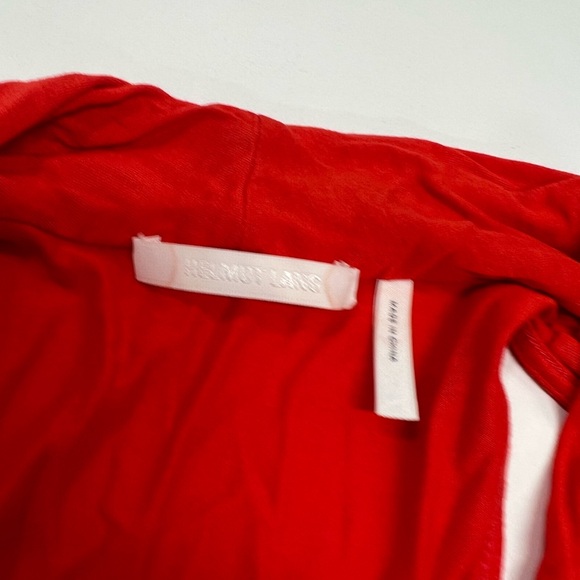 Helmut Lang Surplice Neckline Orange Red Sleeveless Top Size Small - Picture 3 of 9